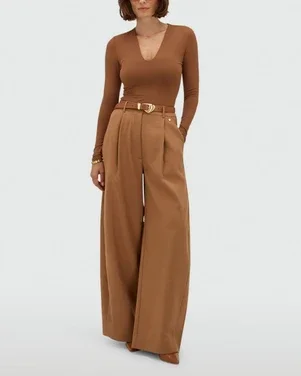 KYLE high waisted balloon fit pantalon Camel