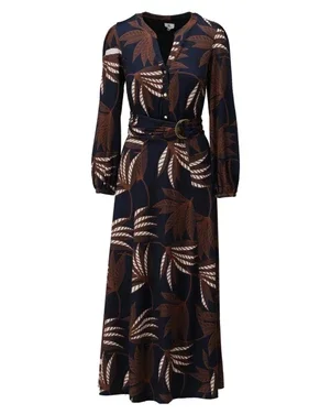 Maxi Jurk Met Botanische Print D309 Multi