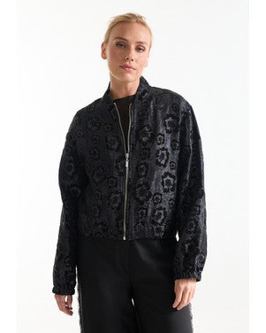 DAY JASJE vj 219 velvet jacquard zipper closure Zwart 1