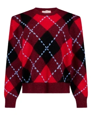 Arly argyle pullover Rood