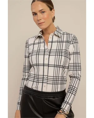 Poppy check shirt Off White