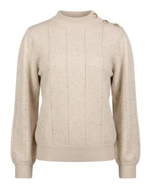 Molly Pullover Strass Beige